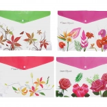 Mappe mit Druckknopf Blume 26x36 cm