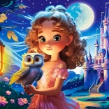 Puzzle 120 Teile Prinzessin mit Eule