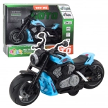 Blaues Kindermotorrad mit LED-Lichtern und Geräuschen
