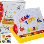 Magnetische Zeichen-Tafel mit Buchstaben- und Zahlenset