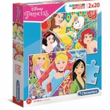 Puzzle 2×20 Teile Super Color – Prinzessinnen