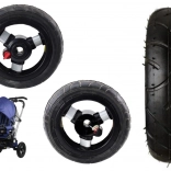 Vorderes Kunststoffrad mit aufblasbarem Gummireifen PRO 700