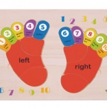 TOOKY TOY Lernpuzzle aus Holz - Zahlen und Farben lernen