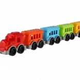 Plastikzug mit 4 Waggons im Netz