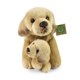 Rappa Plüsch-Labrador mit Welpen liegend 25 cm ECO‑FRIENDLY