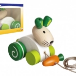 Holz-Ziehhäschen mit Möhre für die ersten Schritte