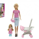 Anlily Puppenset mit Kinderwagen und Zubehör