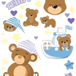 Dekorative Aufkleber mit Teddybären