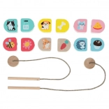 Cubika Was essen wir – Holz-Fädelset