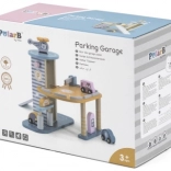 Holzgarage mit Hubschrauber und Autos von Viga PolarB