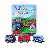 Lebendiges Auto-Malbuch