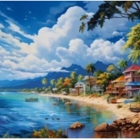 Diamant Malerei Sonnenküste 30x40cm