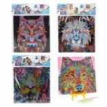 Diamantmalerei Tiere auf Karton 20x20 cm