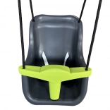 Kunststoff-Kinderschaukel mit Sicherheitsgurt, anthrazit
