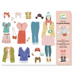 Set mit Ausschneidebögen Großer Kleiderschrank Djeco