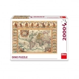 Puzzle Dino historische Weltkarte 2000 Teile