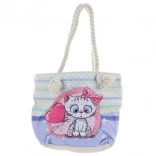 Schultertasche mit Katzenmotiv