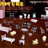 Holz-3D-Puzzle Mini-Möbel – bunte Baukasten