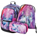 Baagl Traumfänger-Set: Rucksack, Federmäppchen und Beutel