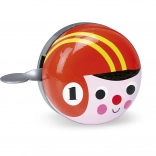 Retro Fahrradklingel rot mit Fahrer