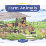 Set aus Bauernhoftieren