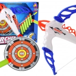 Bogen mit Zielscheibe für Schaumstoffpfeile mit Saugnapf, 6 Stk.
