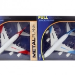 Metallflugzeug mit Batterien und Geräuschen und Lichtern