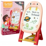 Beidseitige magnetische Tafel mit Spielen für Kinder rosa