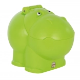 Plastikbox für Spielzeug Nilpferd grün