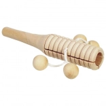 Akustischer Holzblock mit vier Kugeln