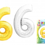 Aufblasbarer Ballon in Form der Zahl 6