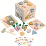 Multifunktionaler hölzerner Motorikwürfel Bauernhof 2Kids Toys