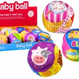 Weicher Ball mit Rassel Tiere Früchte 10cm