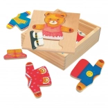 Teddybär Ankleiden Berta - Holzpuzzle