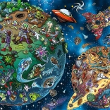 Puzzle Treflíci im Weltraum