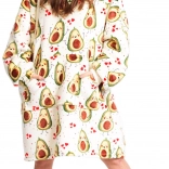 Cozy Noxxiez warme TV-Hoodie-Decke mit Kapuze Avocado