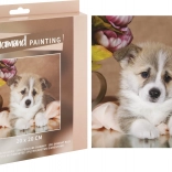 Diamantmalerei niedliches Hundewelpe 20 × 20 cm