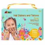 Aufkleber und Nageltattoos – Blumen