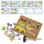 Reißzwecken mit Verkehrsmotiven