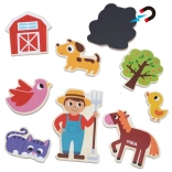 VIGA Magnetische Bauernhof-Freunde – Set mit 20 Holzmagneten