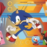 Puzzle Sonic 60 Teile Sonic in Aktion