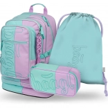 Schulset Baagl Cubic Sweet: Rucksack, Federmäppchen, Beutel