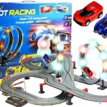 Slotcar-Rennset mit LED-Schleifen 1:43, 2 Autos