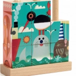 Djeco Holz-Steckwürfel Meer