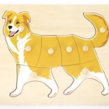 Holz-Montessori-Steckpuzzle Hund VIGA