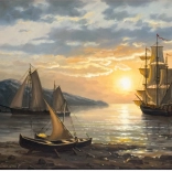 Diamantmalerei – Segelboot 30 × 40 cm