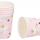 Papp-Partytassen Katze 250ml, 6 Stk