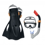 Schnorchel-Set mit Maske, Schnorchel und Flossen schwarz BESTWAY
