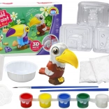Kreatives Kunstset 3D Vögel Gips und Farben