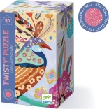 Glitzerndes Puzzle Funkelnder Vogel 50 Teile DJECO